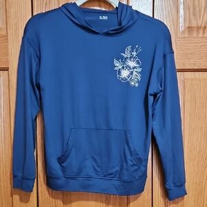 Maurices Navy Hoodie with White Floral Design